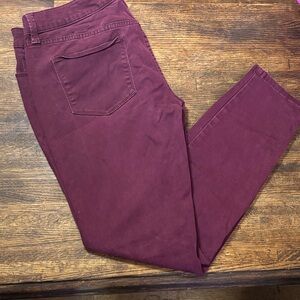 The Limited Women's Straight Leg Jeans in Burgundy